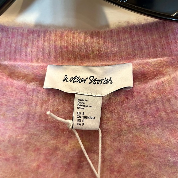 & Other Stories Soft Pink Crew Neck Sweater - Picture 2 of 3